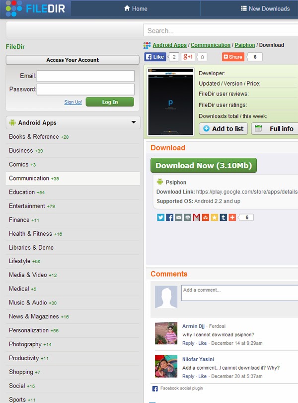 Download Psiphon 3 for PC Windows 7/8/8.1/10 or XP Laptops